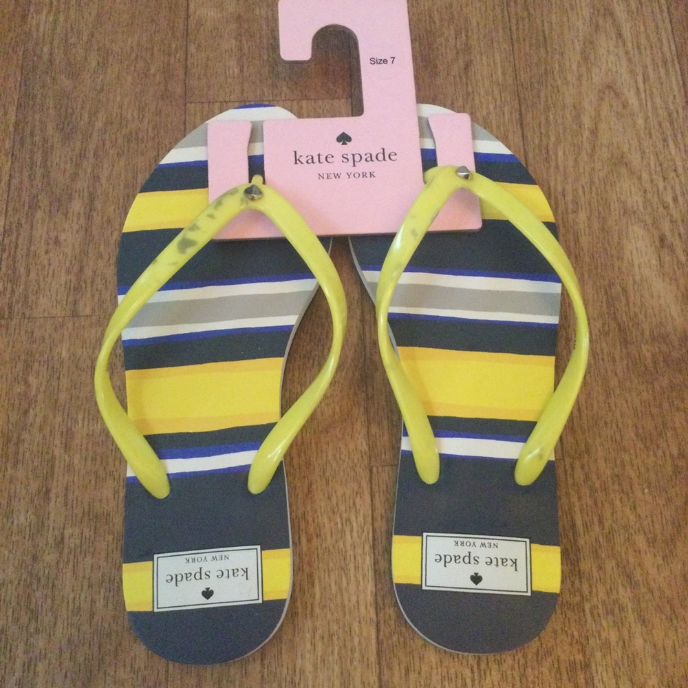 Kate Spade Maldives Striped Flip Flops NWT